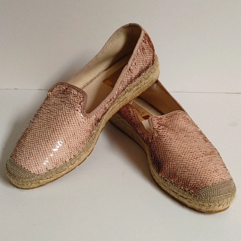 Vidorreta Pink Sequin Espadrille 41